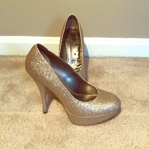 Gold Sparkle Heels